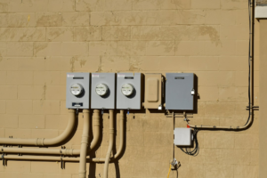 black and gray electric switch