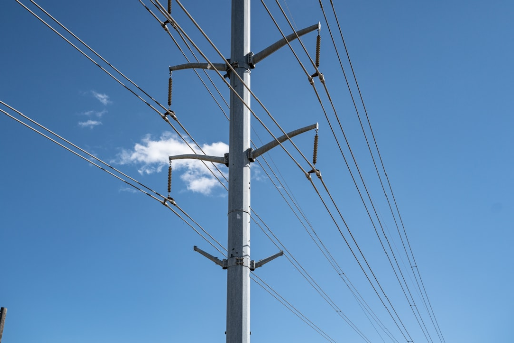 a power line with many wires