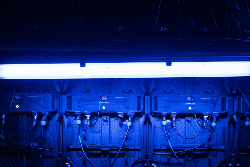 black light on wall