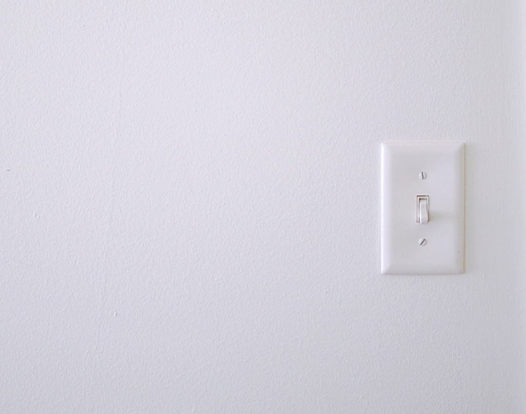 white wall switch